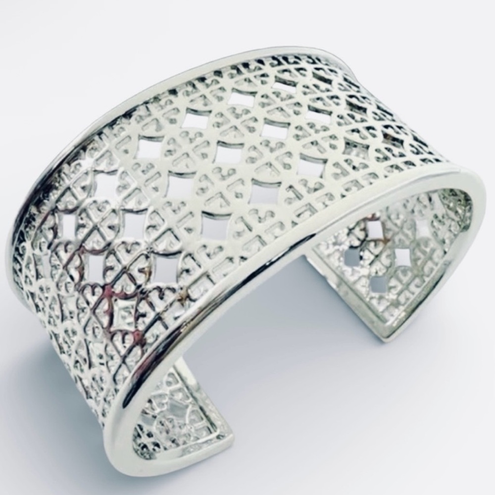 Tory Burch • Miller T Cuff Bangle Silver NWT $198